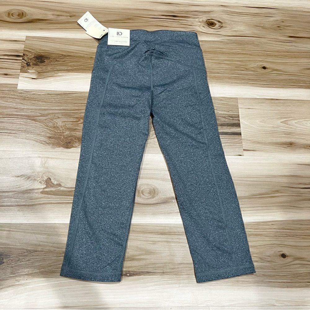 NEW Live Love Dream Aeropostale Grey Ruched Cropped Leggings Women’s Small